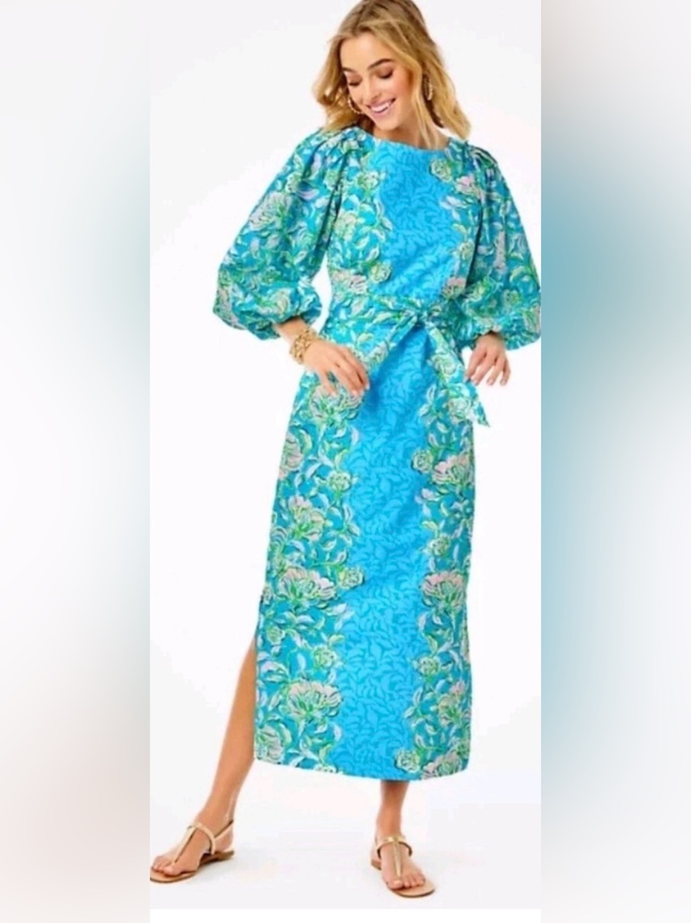 Lilly Pulitzer Barbara Belted Maxi Dress - Size Large